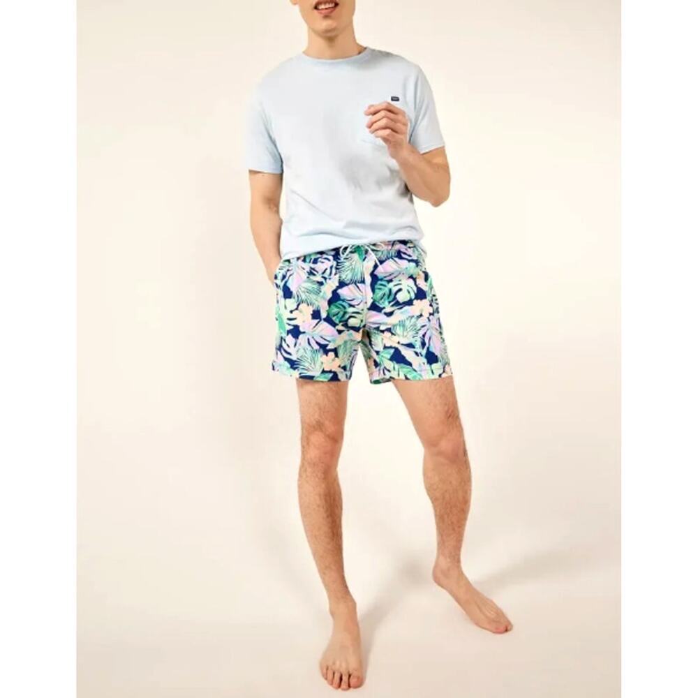 Chubbies Men's Navy Leaf The Night Faunas 2" Classic Swim Trunk Shorts Size L - Picture 11 of 11